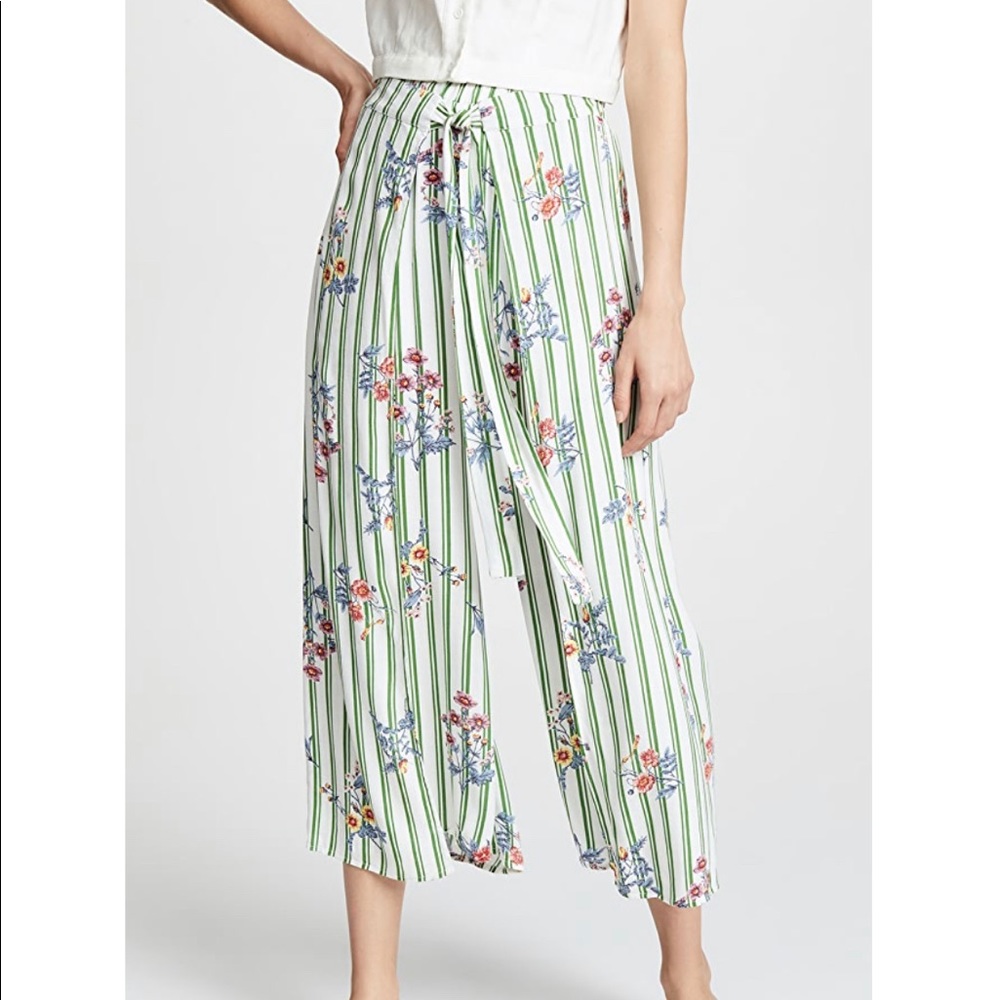 Boho green pattern pants 💐☀️💚 - Picture 2 of 11